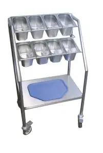 עגלת נירוסטה ניידת לחלוקת סכום