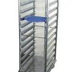 עגלת נירוסטה מסלולים לפינוי מגשים